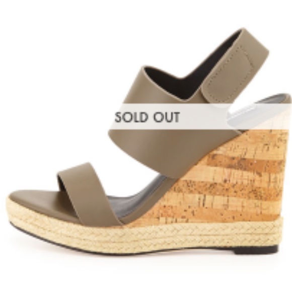 Charles David Oriel Jute Trimmed Leather Cork Wedge Sandals - 8 - Picture 4 of 13